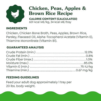 Greenies Smart Topper High Protein Wet Mix-in for Dogs, Chicken, Peas, Apples & Brown Rice Recipe in Vitabroth™ Broth - Bone Broth + Vitamins E & B1, Pack of 10
