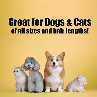 BarxBuddy Self Cleaning Slicker Brush for Dogs & Cats (Smooth & Gentle Bristles) Perfect Deshedding Tool For Long & Short Haired Dogs, Cats, Rabbits, and Other Pets Yellow