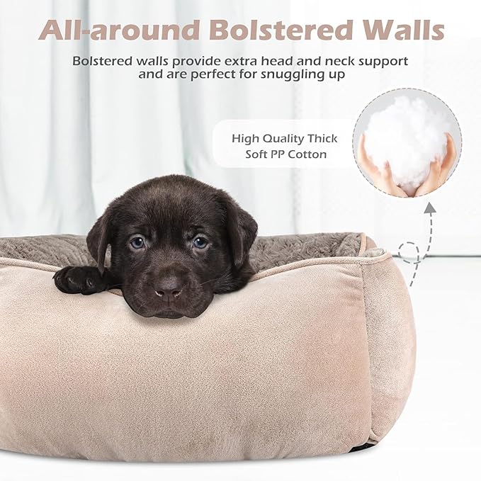 INVENHO XX-Large Dog Bed for Large Medium Small Dogs Rectangle Washable Dog Bed, Orthopedic Dog Bed, Soft Calming Sleeping Puppy Bed Durable Pet Cuddler with Anti-Slip Bottom XXL(42"x30"x10")