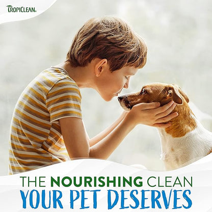TropiClean Dog Perfume, Long Lasting Lime & Coconut Cologne, Deodorizing Spray for Smelly Dogs, After Bath Detangling Spray with Vitamin E, Safe for Cats, 8oz.