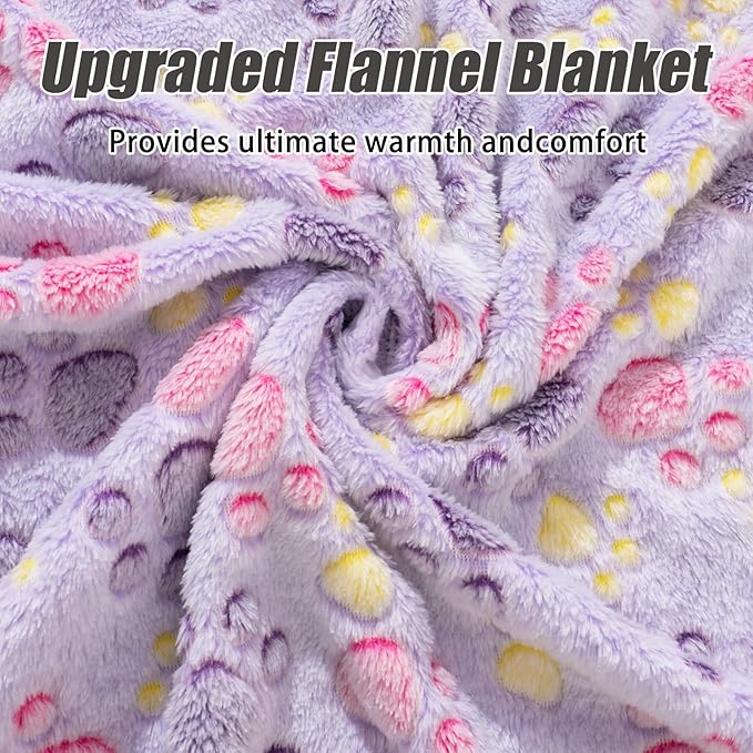 Dog Blankets for Dogs, Large Blanket Medium Blanket Dog Cat Soft Fuzzy Blankets Washable,Comfort Flannel,Fuzzy Soft Blankets for Dogs,Pet Blanket,Reversible Cow Print,41 x 31 inch，Dark Blue