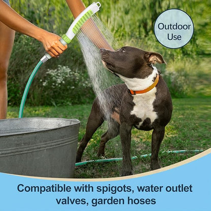 Dog Shower Attachment, Sprayer, Grooming and Scrubber in One for Washing, Deshedding, Massage, Indoor/Outdoor Pet Bath Brush, Dog Bath Supplies, Dog Shower Head