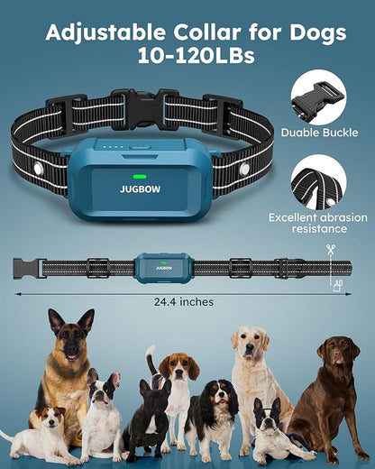 Jugbow Dog Shock Collar 2 Dogs - 4200FT Dog Training Collar with Remote, IPX7 Waterproof E Collar for Dogs Training Rechargeable Collars for Large Medium Small Dogs