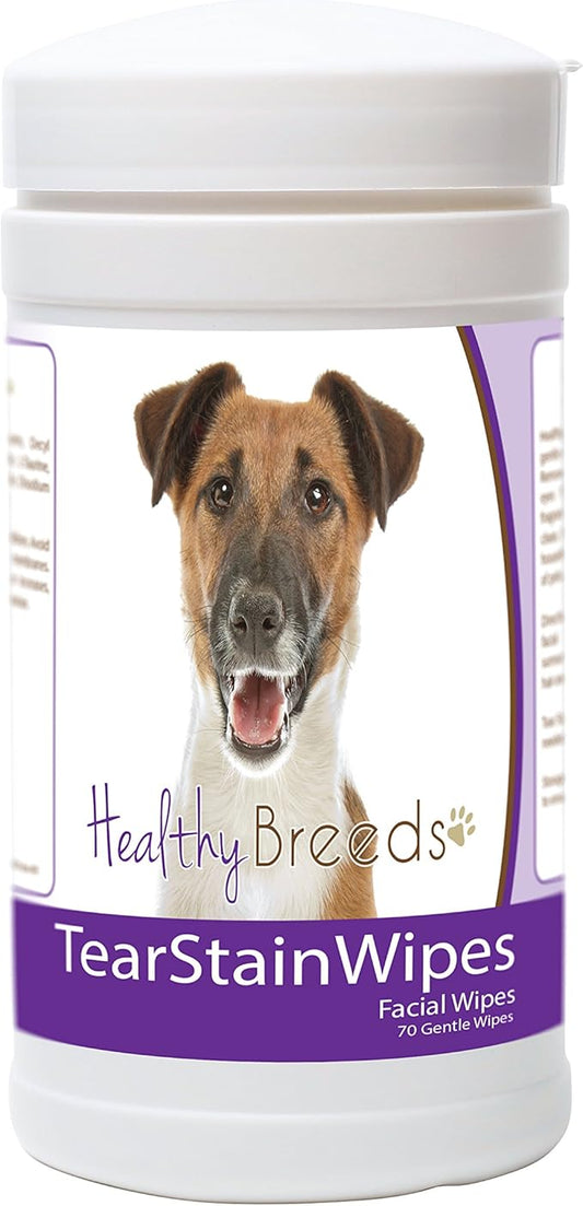 Healthy Breeds Smooth Fox Terrier Tear Stain Wipes 70 Count