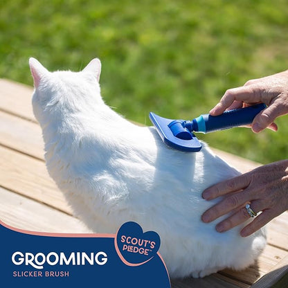 Good Scout Slicker Brush, Best Deshedding Tool for Dogs & Cats, Gentle, Safe & Effective Pet Grooming Tool for Long & Short Haired Animals