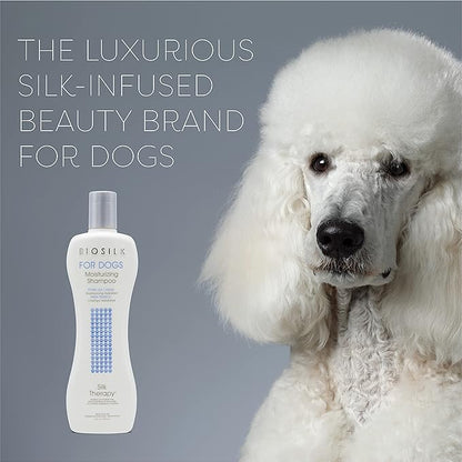 BioSilk for Dogs Silk Therapy Moisturizing Shampoo | Best Moisturizing Shampoo for All Dogs And Dogs With Dry, Itchy, and Sensitive Skin | 12 Oz Dog Shampoo - 2 Pack