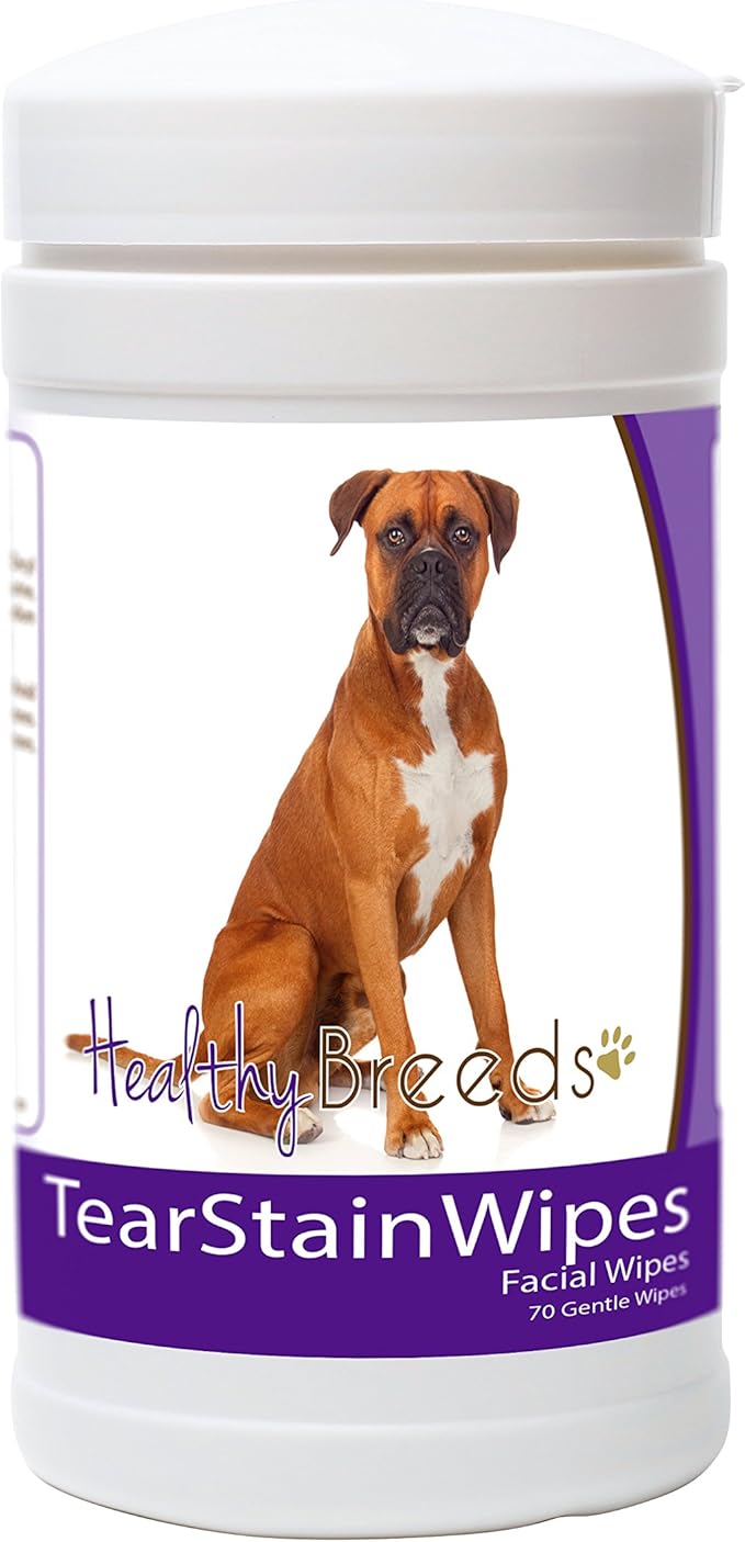 Healthy Breeds Boxer Tear Stain Wipes 70 Count