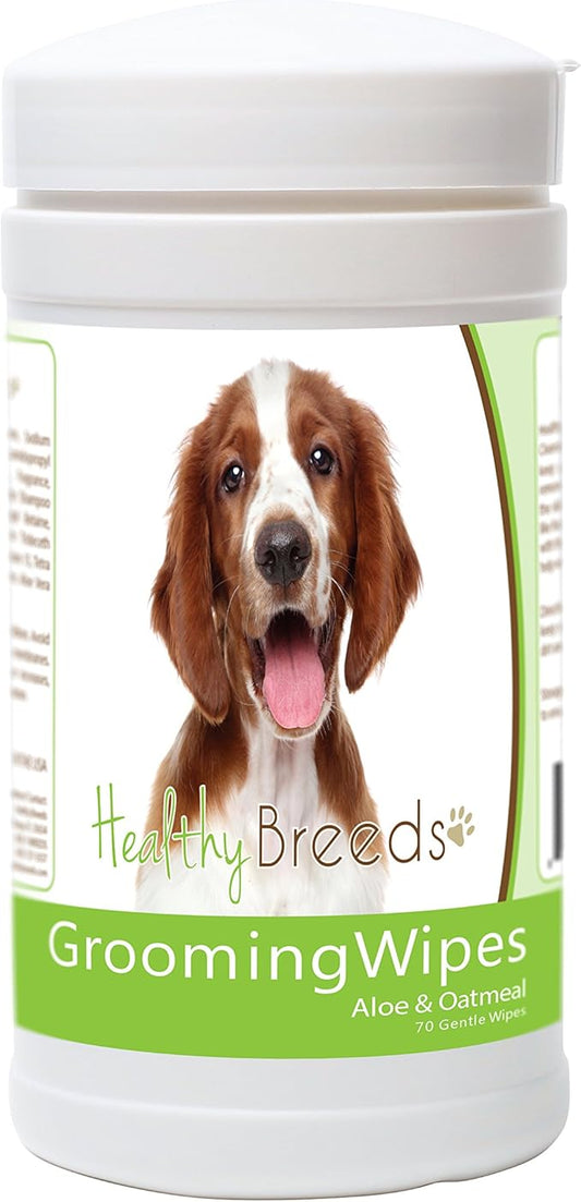 Healthy Breeds Welsh Springer Spaniel Grooming Wipes 70 Count