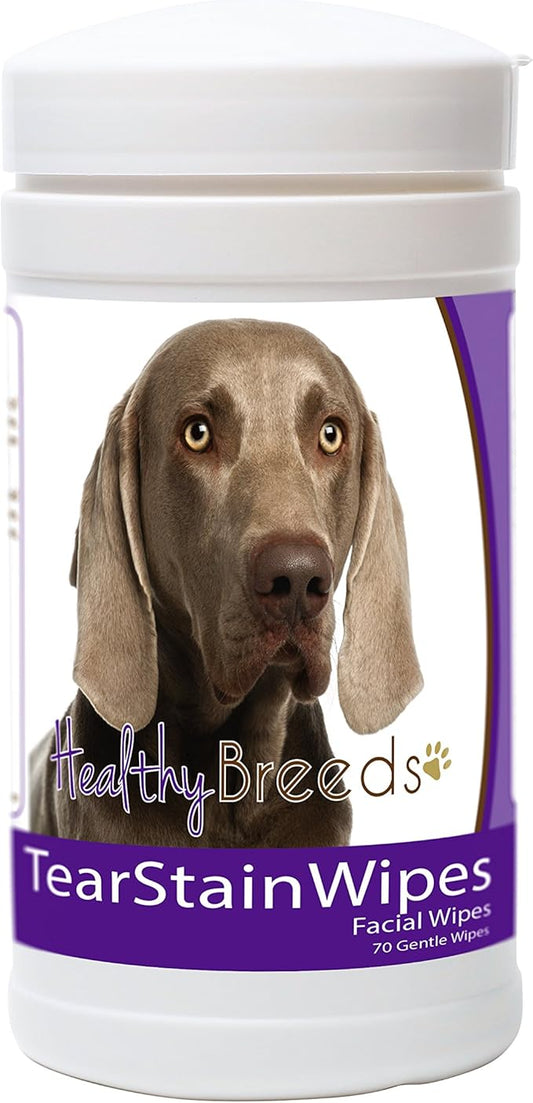 Healthy Breeds Weimaraner Tear Stain Wipes 70 Count