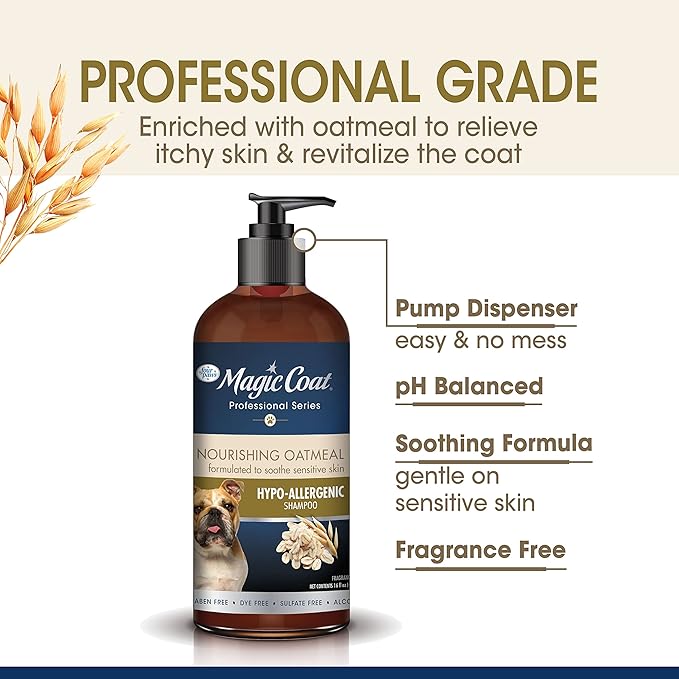 Four Paws Magic Coat Professional Series Nourishing Oatmeal Hypo-Allergenic Dog Shampoo, 16 oz.