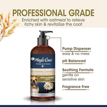 Four Paws Magic Coat Professional Series Nourishing Oatmeal Hypo-Allergenic Dog Shampoo, 16 oz.