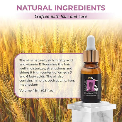 Petex Premium Pet Fragrance Oil | Ultra Premium Natural Pet Care with Dead Sea Minerals | Dog Perfume Fragrance Oil Long Lasting Scent | Natural Pet Cologne - Suitable for Dogs and Cats (Macau)
