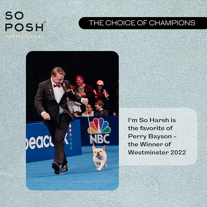 So Posh I'm So Harsh Dog Shampoo - with Sea Salt, Perfect for French Bulldogs, Terriers & Schnauzers, Texturizing, Deep-Cleansing, Sulfate & Paraben Free, 1:10 Concentrate. 8.4 Oz