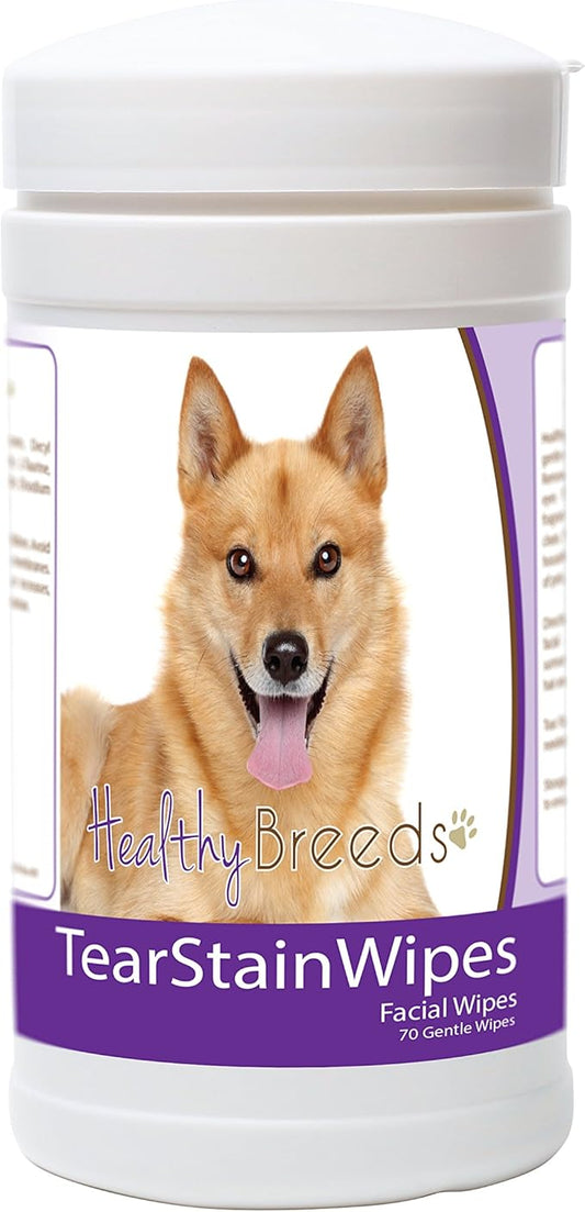 Healthy Breeds Finnish Spitz Tear Stain Wipes 70 Count