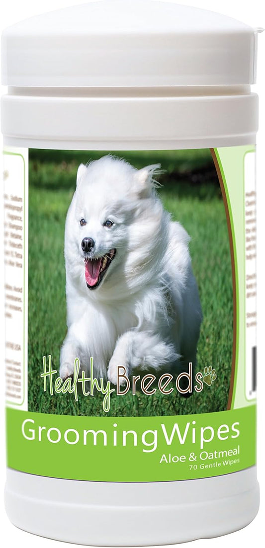 Healthy Breeds American Eskimo Dog Grooming Wipes 70 Count