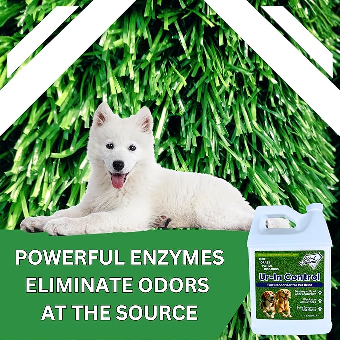 Urine Control Turf Deodorizer for Pet Urine - Bio-Enzymatic Odor Neutralizer for Artificial Grass, Turf, and Outdoor Surfaces - Eco-Friendly, Pet-Safe, Long-Lasting Scent (128oz Gallon)
