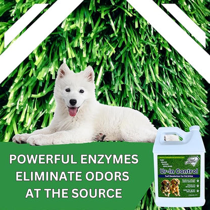 Urine Control Turf Deodorizer for Pet Urine - Bio-Enzymatic Odor Neutralizer for Artificial Grass, Turf, and Outdoor Surfaces - Eco-Friendly, Pet-Safe, Long-Lasting Scent (128oz Gallon)