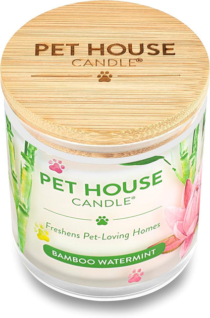One Fur All - Pet Odor Eliminator Natural Soy Wax, Bamboo Watermint, 9 Oz Jar
