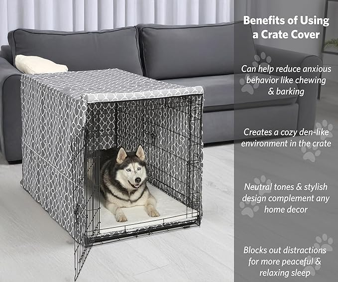 MidWest Homes for Pets Dog Crate Cover, Privacy Dog Crate Cover Fits Midwest Dog Crates, Machine Wash & Dry