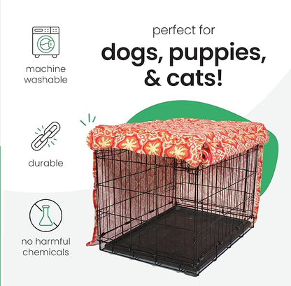 Molly Mutt Papillon Dog Crate Cover, 100% Cotton Canvas Cover with 2 Roll-Up Panels, Ideal for Dog or Cat Crate, Durable, Washable, and Free of Harmful Chemicals, 24" x 18" x 21"