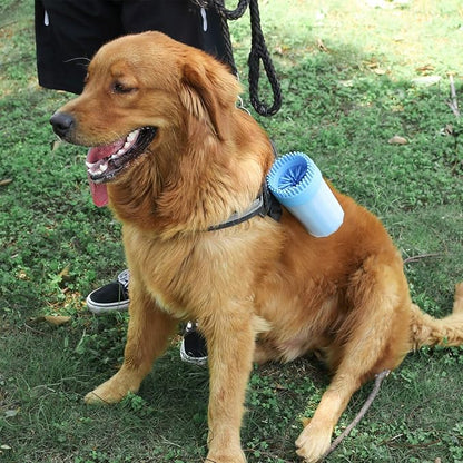 Portable Dog Paw Cleaner Upgrade Dog Cleaning Brush Paw Cleaner for Small/Medium Dogs (New, Red)