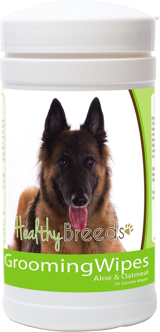 Healthy Breeds Belgian Tervuren Grooming Wipes 70 Count