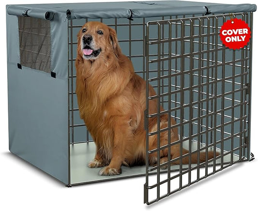 Utopia Home Dog Crate Cover, Waterproof Dog Kennel Cover 42 Inch - Gray, 600D Heavy Duty Dog Cage Cover Universal Fit for Most Wire Pet Crates - 42 x 28 x 30 Inch (Cover Only)