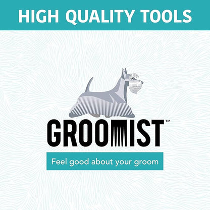 Ergonomic Pivoting Slicker Brush for Medium Dogs - Self Cleaning and Shedding Control for Loose Hair and Mats