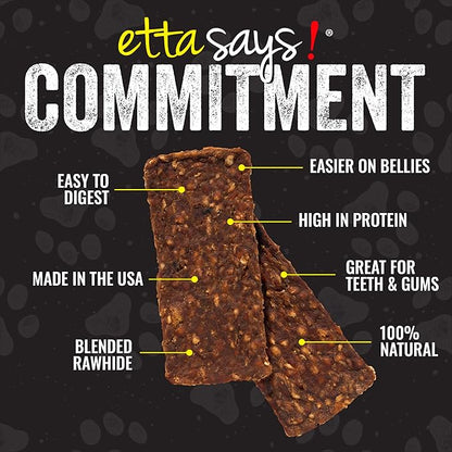 etta says! Premium Crunchy Chew Bars - All Natural - Duck and Sweet Potato - Made in The USA (12 Count Pack of 1)