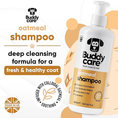 Oatmeal Dog Shampoo Shampoo for Dogs with Irritated Skin | Relieving and Rehydrating | with Aloe Vera and Pro Vitamin B5 (16.90oz)