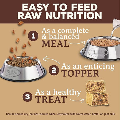 Primal Freeze Dried Raw Dog Food Nuggets, Lamb, Complete & Balanced Meal, Also Use as Topper or Treat, Premium, Healthy, Grain Free, High Protein Raw Dog Food, 14 oz