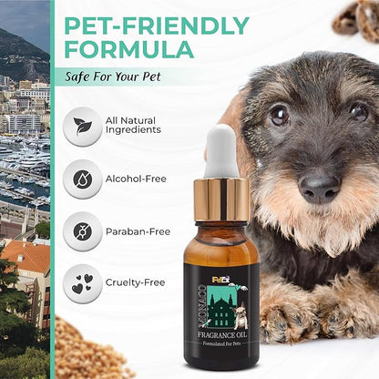 Petex Premium Pet Fragrance Oil | Ultra Premium Natural Pet Care with Dead Sea Minerals | Dog Perfume Fragrance Oil Long Lasting Scent | Natural Pet Cologne - Suitable for Dogs and Cats (Monaco)
