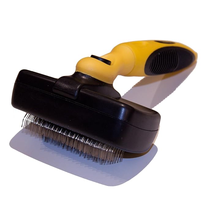 Pet Republique Retractable Slicker Brush - for Dogs, Cats, Rabbits, Any Long Haired Breed Pets – Reduce Shedding - Self Cleaning Design