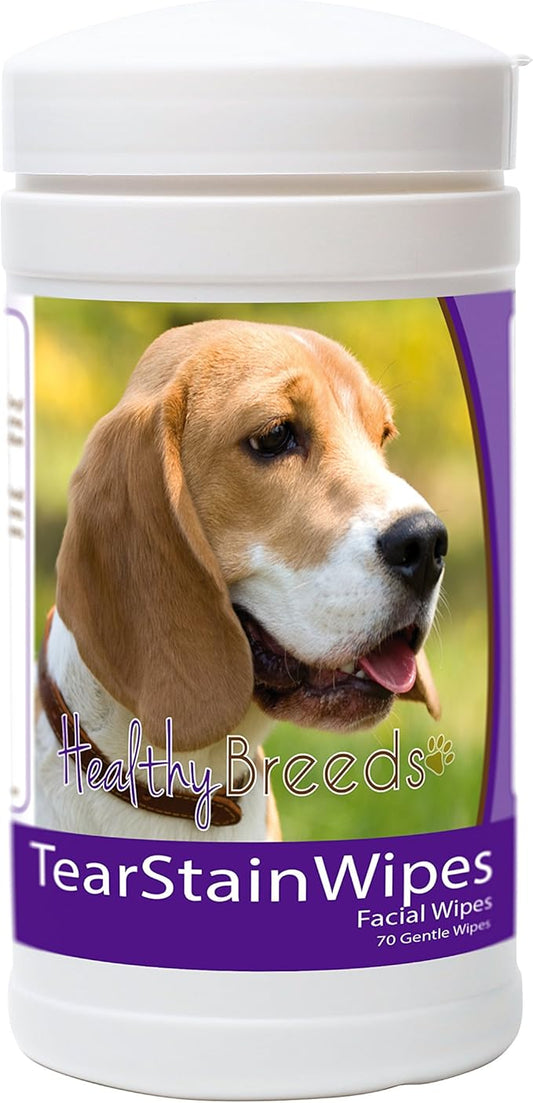 Healthy Breeds Beagle Tear Stain Wipes 70 Count