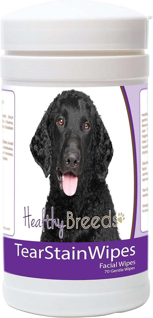 Healthy Breeds Curly-Coated Retriever Tear Stain Wipes 70 Count