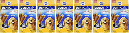 PEDIGREE DENTASTIX Large Dog Dental Treats Beef Flavor Dental Bones, 7 Count (Pack of 14)