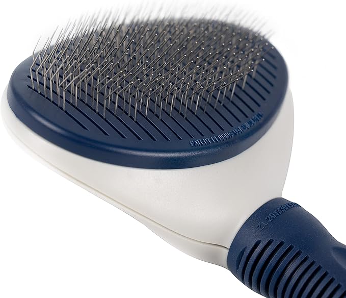 FurReal Dog Grooming Brush - Large Self-Cleaning Slicker for Medium & Long Coats | Removes Loose Hair and Untangles Mats
