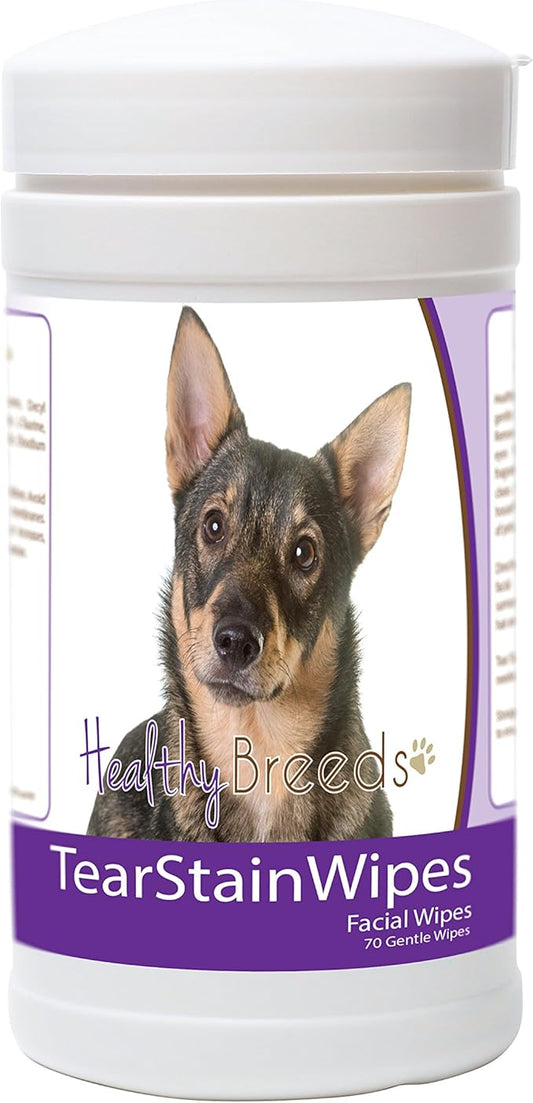 Healthy Breeds Swedish Vallhund Tear Stain Wipes 70 Count