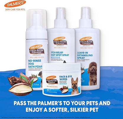Palmer's for Pets Face and Eye Wipes with Cocoa Butter and Vitamin E, Dog Eye Cleaning and Care, Specially Fomulated for Dogs, 100ct