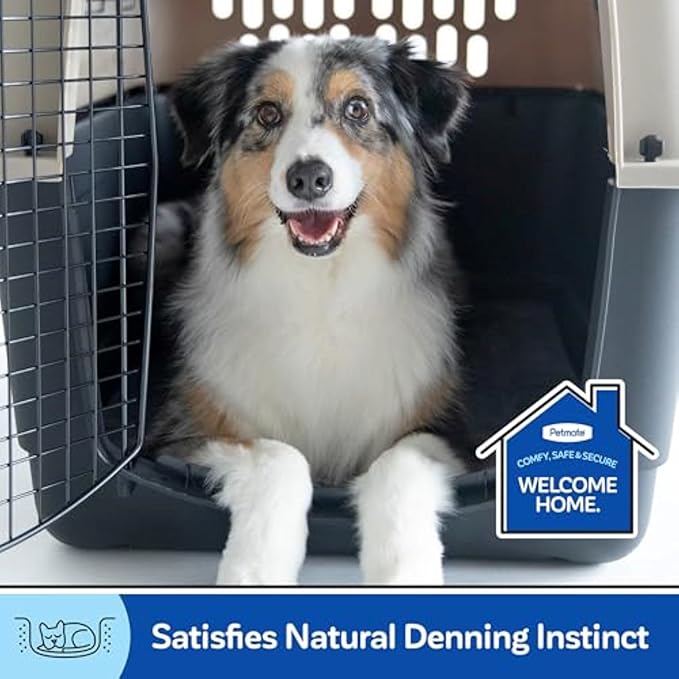 Petmate Sky Kennel - For Air and Travel, Airline Approved Dog Crate for Pets up 15-30 lbs, Heavy Duty Dog Kennel, Made in the USA- 28 Inches
