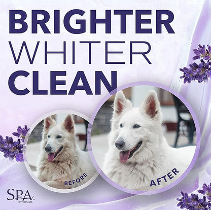 TropiClean SPA Lavish Dog Shampoo | Dog Whitening Shampoo For White Coats & All Other Coat Types | Naturally Derived Salon Grade Ingredients | Made in the USA | 16oz