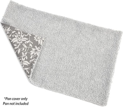 MidWest Homes for Pets Quiet Time Reversible Crate Pan Cover 30' Gray Floral/Fleece