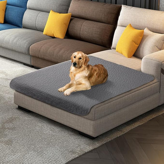 Waterproof Dog Blanket, Washable Anti-Slip Pet Couch Covers for Sofa,Pet Hair Resistant Blankets Bed Chair Furniture Couch Protector for Dogs-40x50,Darkgrey