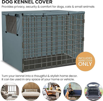 Utopia Home Dog Crate Cover, Waterproof Dog Kennel Cover 42 Inch - Gray, 600D Heavy Duty Dog Cage Cover Universal Fit for Most Wire Pet Crates - 42 x 28 x 30 Inch (Cover Only)