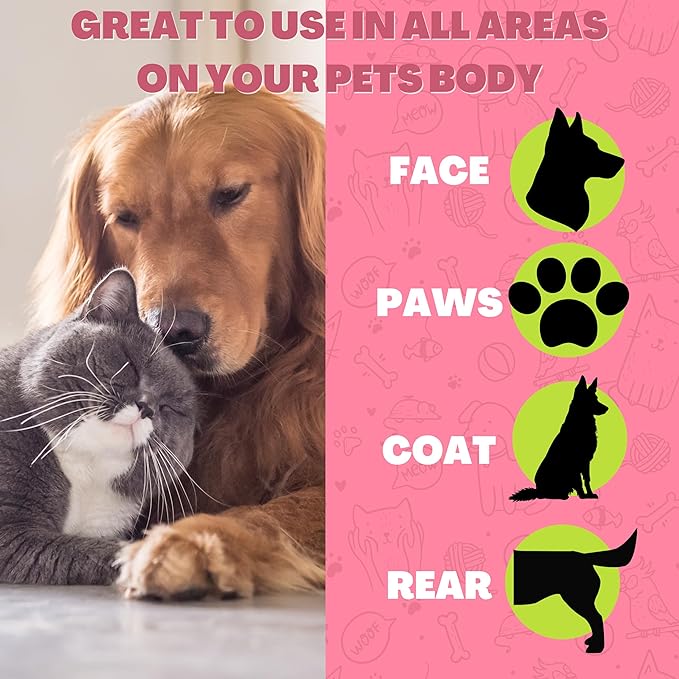 FurryFriends Pet Wipes | Vanilla Coconut Scented | Hypo-allergenic | Alcohol Free| Deodorizing | Removes Loose Hair & Dirt | Incredibly Clean | 100 ct. 1 Pack