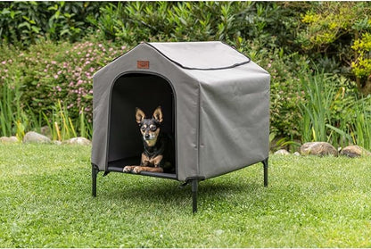 TRIXIE 2-in-1 Dog House and Bed - Elevated Indoor/Outdoor Tent with Removable Cover - Waterproof and Sun-Resistant - for Small/Medium Dogs up to 55 lbs - 30.7 x 24.4 x 32.3 in