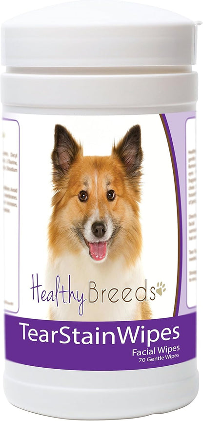 Healthy Breeds Icelandic Sheepdog Tear Stain Wipes 70 Count