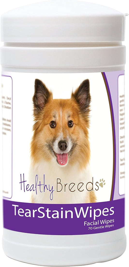 Healthy Breeds Icelandic Sheepdog Tear Stain Wipes 70 Count