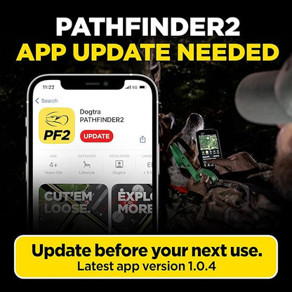 Dogtra Pathfinder 2 Additional Receiver Dog GPS Tracker e Collar Green LED Light No Monthly fees Free App Waterproof Smartwatch Control Satellite Real Time Tracking Long Range Smartphone Required