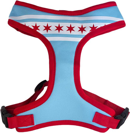Chicago Flag Dog Harness - Comfort Soft (XLarge)